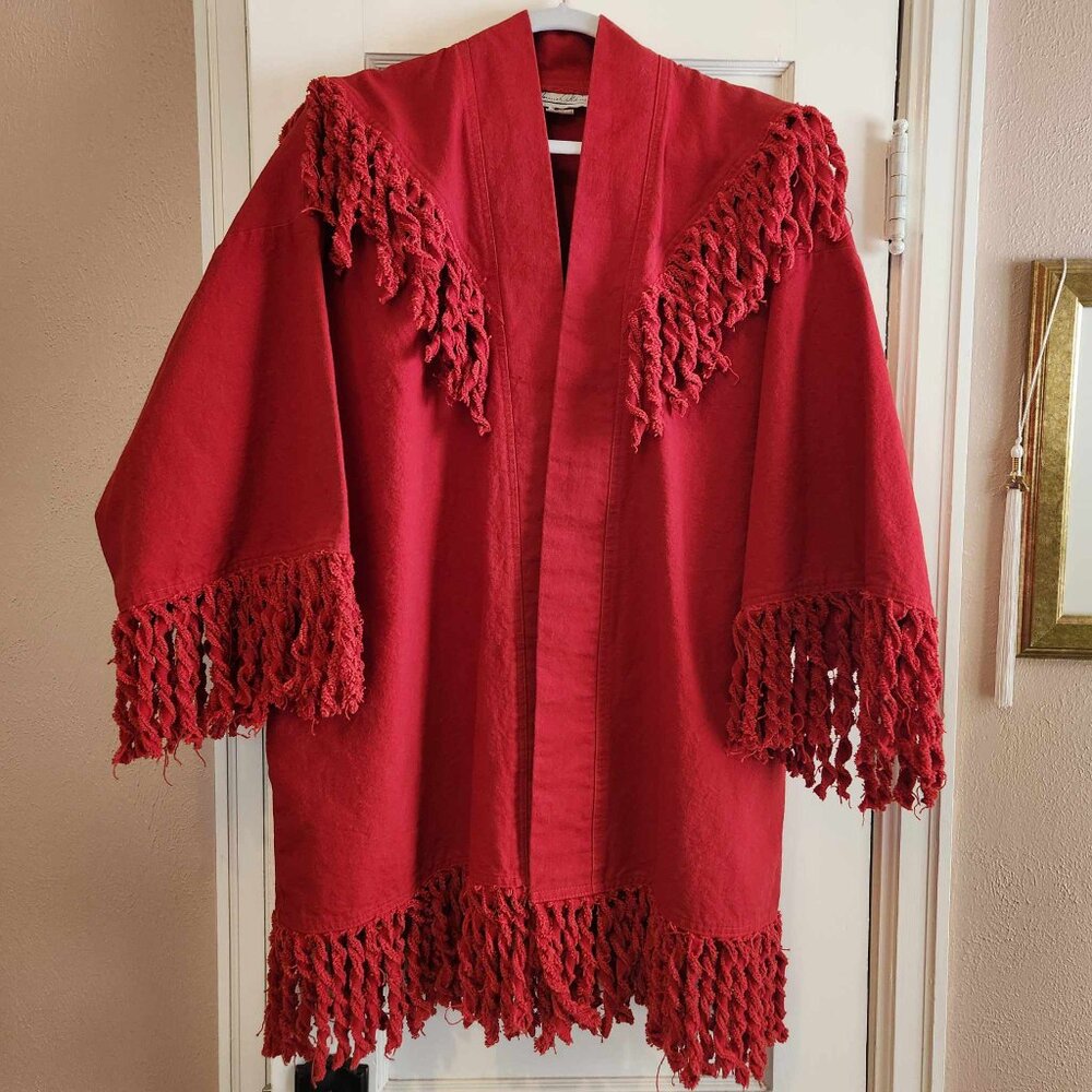 Vintage Red Fringe Jacket